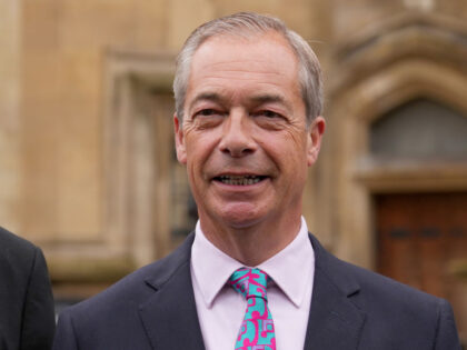 Reform UK leader Nigel Farage arrives at the House of Commons in Westminster, central Lond