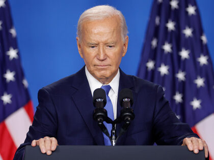 U.S. President Joe Biden holds news conference at the 2024 NATO Summit on July 11, 2024 in