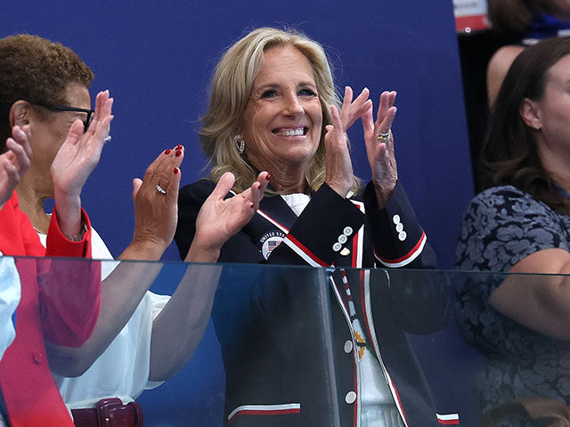 Jill Biden, First Lady of the United States watches the Women's Preliminary Round - Group