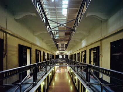 Crumlin Road prison, closed in 1996, now a museum in Belfast, Northern Ireland. Designed b
