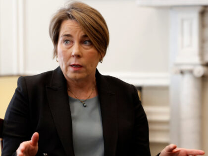 Boston, MA - March 21: Massachusetts Governor Maura Healey speaks during an interview in L