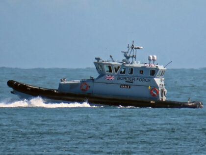 HMCPV 'Eagle' Border Force patrol vessel off Broadstairs, Kent, England