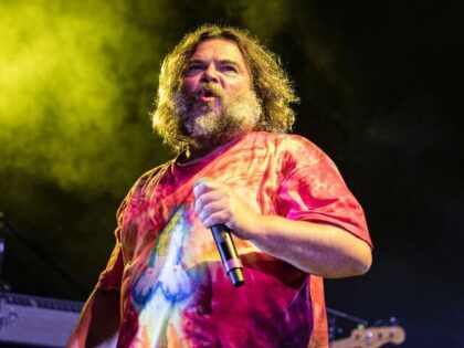 Musician Jack Black of Tenacious D performs on stage at Cal Coast Credit Union Open Air Th