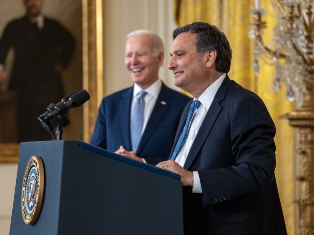 Outgoing Chief of Staff Ron Klain delivers remarks at an event to mark his departure and t