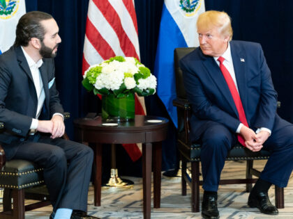 President Donald J. Trump participates in a bilateral meeting with El Salvador President N