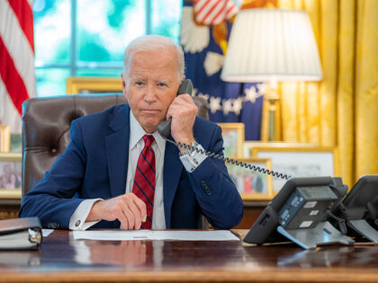 President Joe Biden speaks on the phone with Texas Lt. Gov. Dan Patrick to discuss his app
