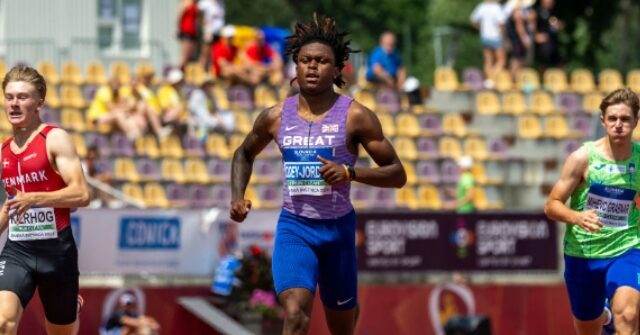 WATCH: British Sprinter Blows Race After Stopping Short of the Finish Line