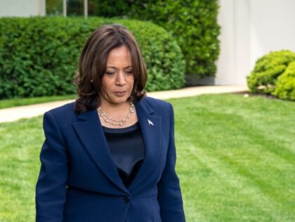 President Joe Biden and Vice President Kamala Harris walk from the Oval Office to the Sout