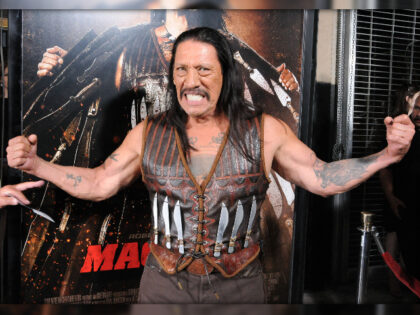 arrives at the Los Angeles Screening of "Machete" at the Orpheum Theatre on Augu