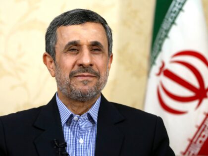 Former Iranian President Mahmoud Ahmadinejad gives an interview to The Associated Press at