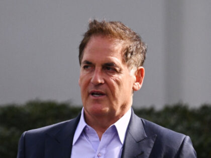 Businessman Mark Cuban is seen outside of the West Wing after attending a meeting about pr
