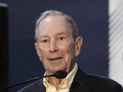Michael Bloomberg, former mayor of New York, speaks at the opening of the U.S. Pavilion at