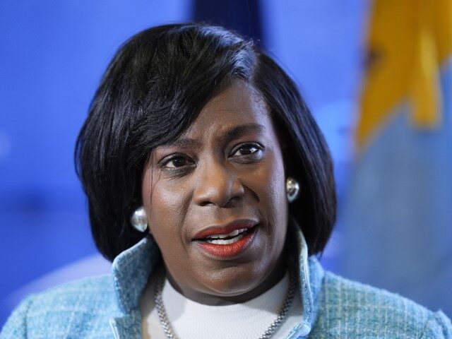 Philadelphia Mayor Cherelle Parker at Philadelphia International Airport in Philadelphia,