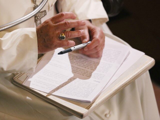 Pope Francis (Jorge Mario Bergoglio) visiting the Christuskirche. Rome, Italy. 15th Novemb