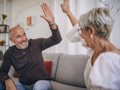 Seniors-happy elderly couple