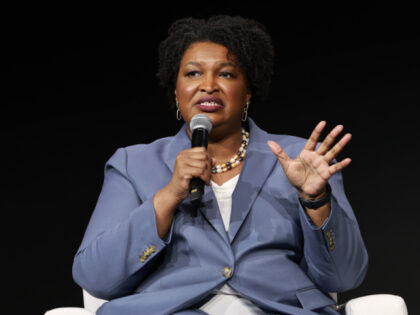 NEW ORLEANS, LOUISIANA - JULY 07: Stacey Abrams speaks during the 2024 ESSENCE Festival Of