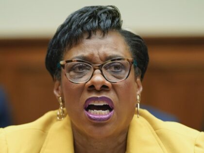 Becky Pringle, president of the National Education Association, speaks during a House Over