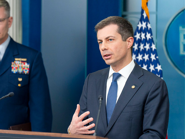 Walz - Transportation Secretary Pete Buttigieg speaks alongside Deputy Commandant for Operations for the Coast Guard Vice Admiral Peter Gautier and Press Secretary Karine Jean-Pierre during a daily briefing, Wednesday, March 27, 2024, in the James S. Brady Press Briefing Room of the White House. (Official White House Photo by Oliver Contreras)