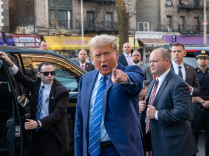 Former President Trump Visits A Local Business In Manhattan After Day 2 Of Jury Selection