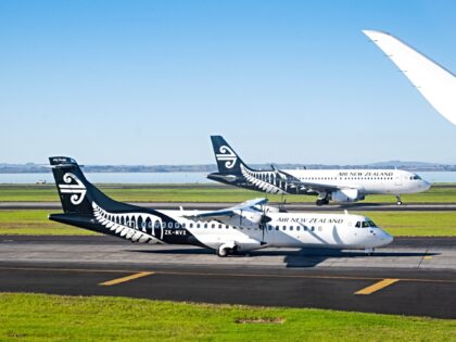 05 May 2024, New Zealand, Auckland: Air New Zealand planes stand on the tarmac at the airp