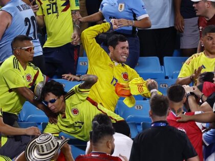 Fans of Colombia fight with fans of Uruguay after the CONMEBOL Copa America 2024 semifinal