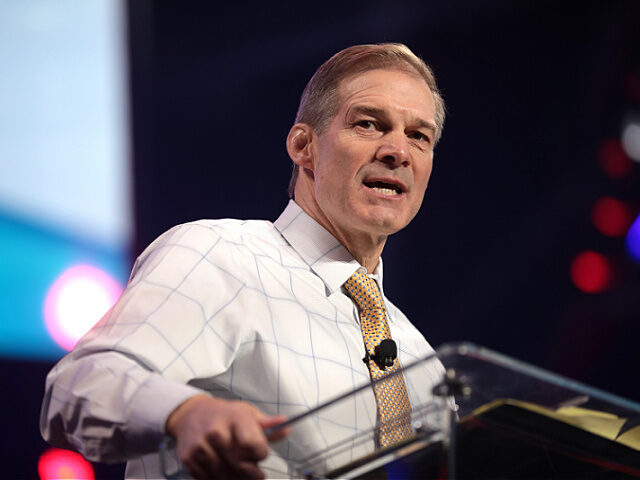 U.S. Congressman Jim Jordan speaking with attendees at the 2021 AmericaFest at the Phoenix