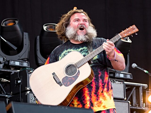 02 June 2023, Bavaria, Nuremberg: Jack Black, guitarist and singer, during the performance