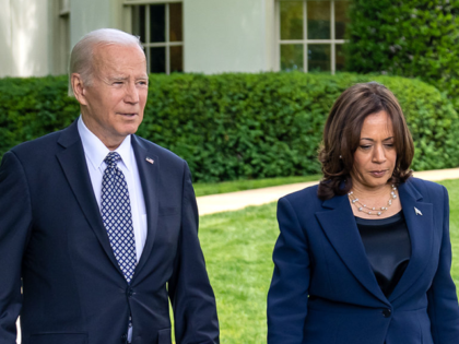 President Joe Biden and Vice President Kamala Harris on May 5, 2023, at the White House, W