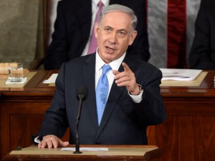 Israeli Prime Minister Benjamin Netanyahu speaks before a joint meeting of Congress on Cap