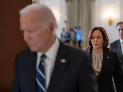 President Joe Biden, Vice President Kamala Harris and Secretary Antony Blinken depart afte