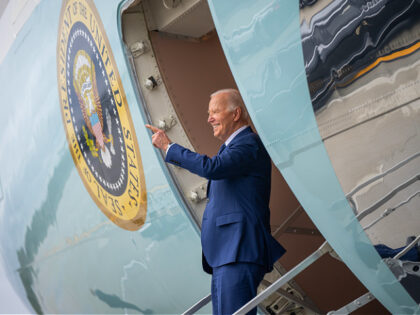 President Joe Biden disembarks Air Force One at Los Angeles International Airport, Tuesday