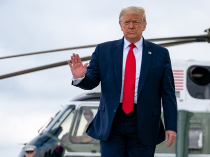 President Donald J. Trump disembarks Marine One at Joint Base Andrews Friday, July 10, 202