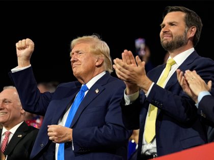 Republican presidential candidate former President Donald Trump and Republican vice presid