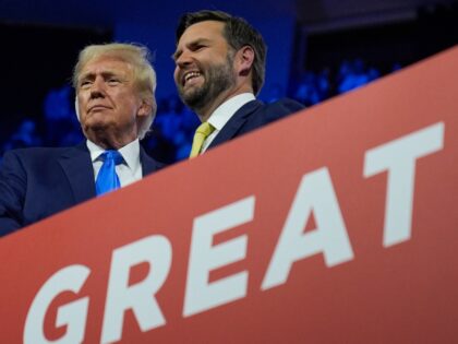 Republican presidential candidate former President Donald Trump and Republican vice presid