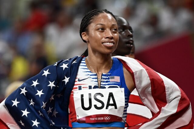 Allyson Felix says a US presidential election victory for Kamala Harris would be 'monument