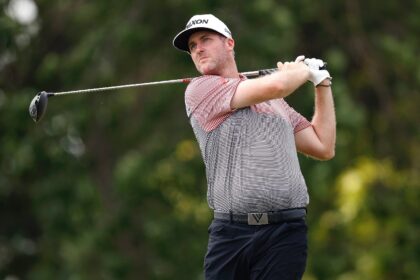 Canada's Taylor Pendrith fired a seven-under par 64 to grab the lead after the second roun