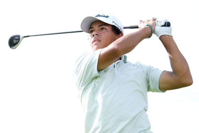 Charlie Woods, the 15-year-old son of 15-time major winner Tiger Woods, missed the cut in