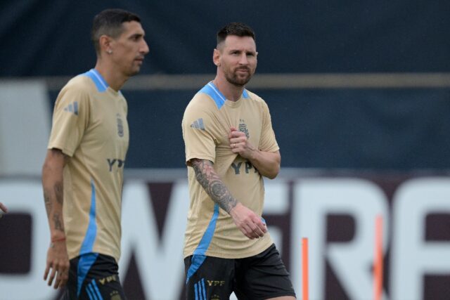 Lionel Messi and Angel Di Maria are hoping to add a third straight title with Argentina in