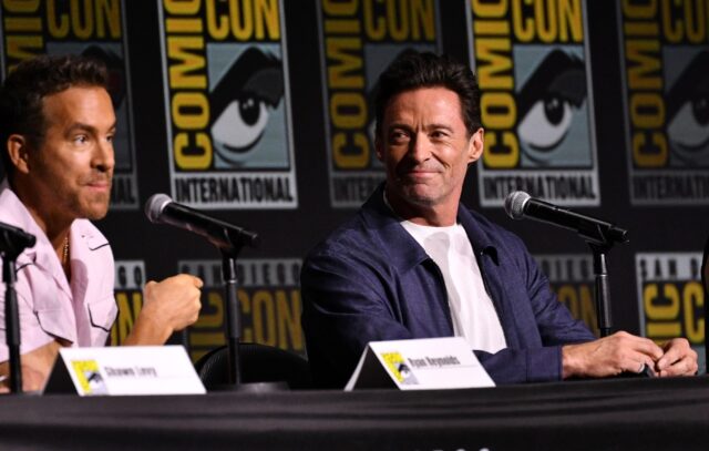 Ryan Reynolds (L), who co-wrote and acted in 'Deadpool & Wolverine,' joined friend and