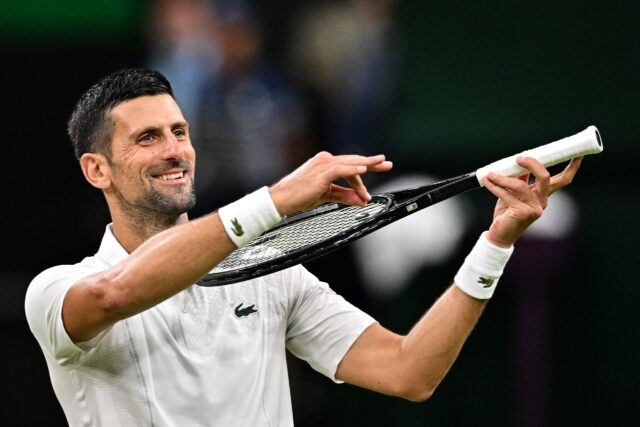 Serbia's Novak Djokovic is through to his 60th Grand Slam quarter-final