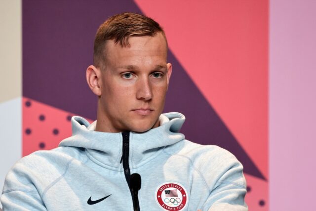 US swimmer Caeleb Dressel ahead of the start of the Paris Games