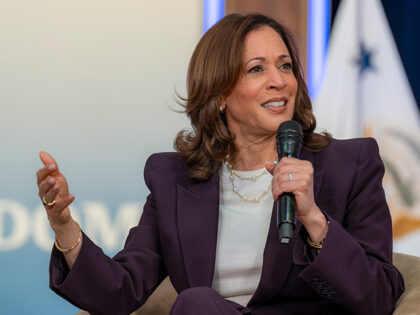 Vice President Kamala Harris participates in a moderated conversation on reproductive righ