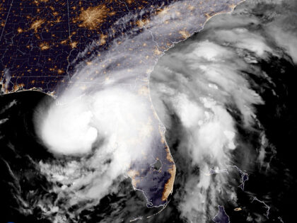 This National Oceanic and Atmospheric Administration satellite image taken at 11:11pm ET s