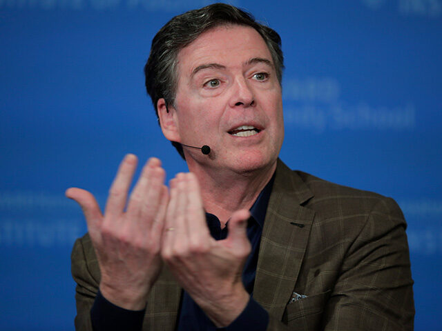 Former Director of the Federal Bureau of Investigation James Comey at Harvard University's