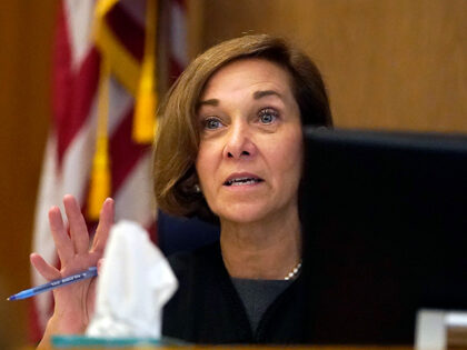 Judge Anne-Christine Massullo speaks at the San Mateo County Superior Court in Redwood Cit