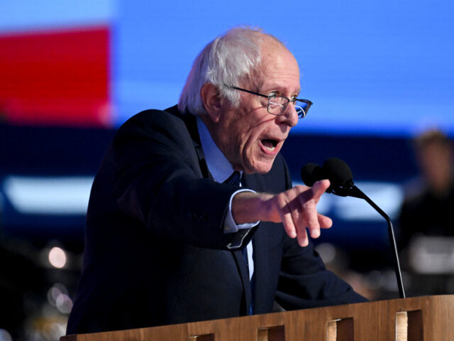 Senator Bernie Sanders, an Independent from Vermont, speaks during the Democratic National