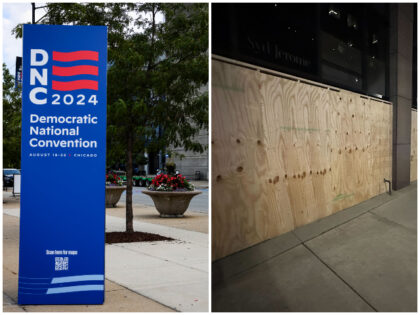 The United Center ahead of the Democratic National Convention (DNC) in Chicago, Illinois,