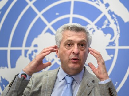 United Nations High Commissioner for Refugees Filippo Grandi attends a press conference on