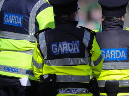 Members of Garda Siochana on duty during a St Patrick's Day parade in Dublin. On Sunday, M