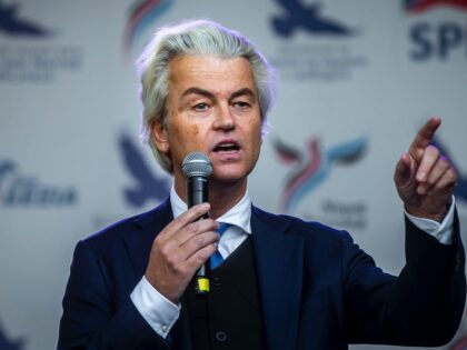 PRAGUE, CZECH REPUBLIC - APRIL 25: Leader of Dutch Party for Freedom (PVV) Geert Wilders d